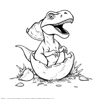Kolorowanka Mały Tyranozaur