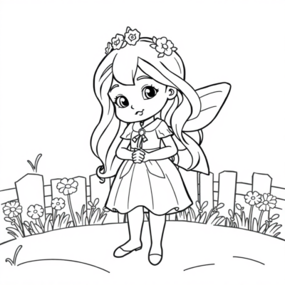 Kolorowanka: Dla dzieci 4-5 lat – Kolorowanka z bajkową postacią