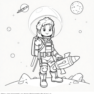Kolorowanka Astronauta w kosmosie