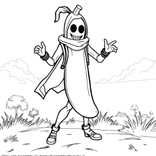Kolorowanka Banan Peely