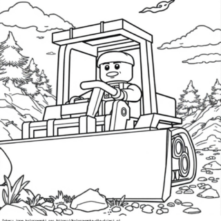Kolorowanka Buldożer Lego