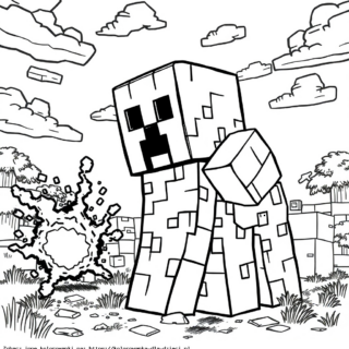 Kolorowanka Creeper