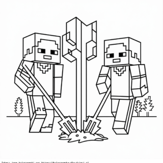 Minecraft – STEVE i ALEX sadzą drzewa