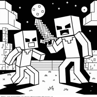 Minecraft – Walka z Endermanem w nocy