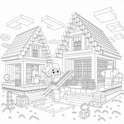 Minecraft – Wioska z Kowalem i Biblioteką