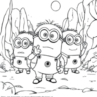 Kolorowanka Minionki wesoła zabawa