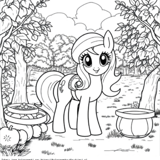 Kolorowanka: My Little Pony – Applejack pracuje w sadzie