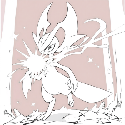 Kolorowanka: POKEMONY – Gardevoir używa psychicznego ataku