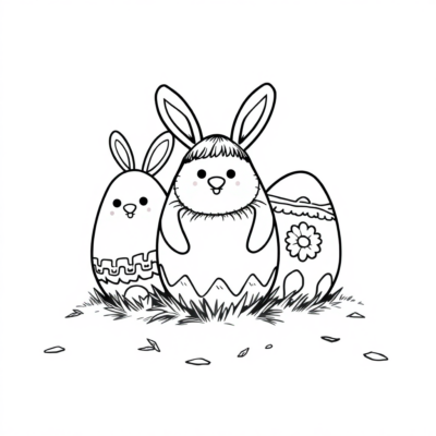 Kolorowanka: Pisanki w stylu ludowym