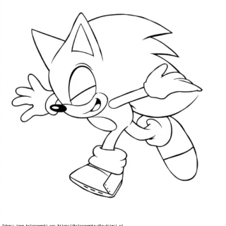 Kolorowanka Sonic w biegu