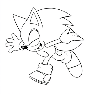 Kolorowanka: Sonic – Tails lata w powietrzu