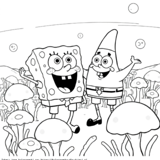 Kolorowanka Spongebob I Patryk