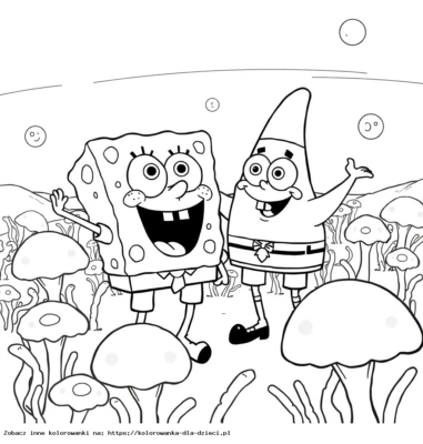 Kolorowanka Spongebob I Patryk