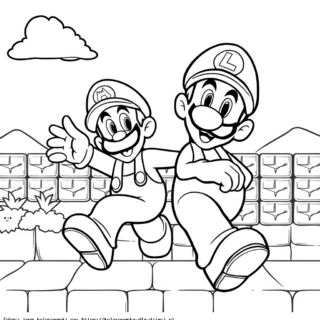Kolorowanka Mario I Luigi
