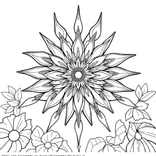 Kolorowanka Mandala Kwiatowa geometryczna