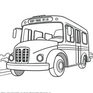 Kolorowanka Autobus Retro