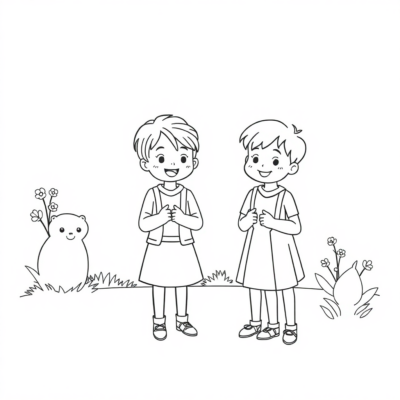 Kolorowanka: dobre maniery kolorowanki dla dzieci