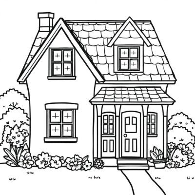 Dom kolorowanka