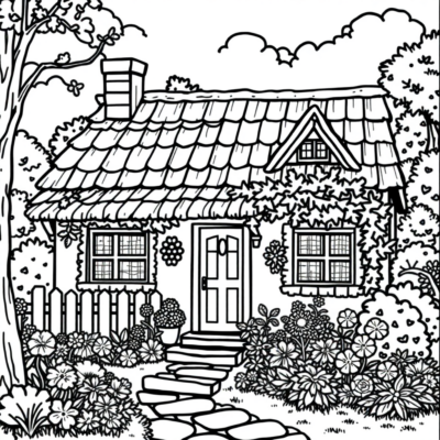 Domek kolorowanki