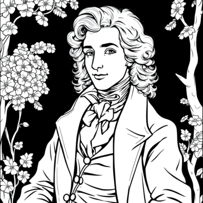 Kolorowanka: fryderyk chopin kolorowanki dla dzieci