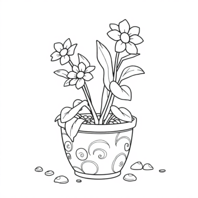Kolorowanka: garnek kolorowanka dla dzieci