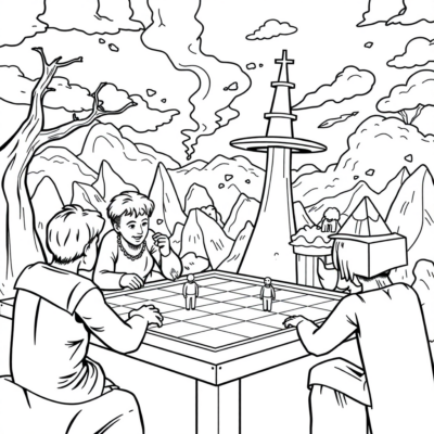 Kolorowanka: gra planszowa kolorowanka