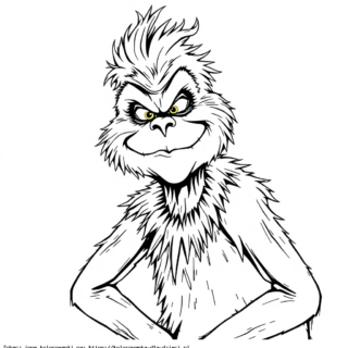 Kolorowanka Grinch portret