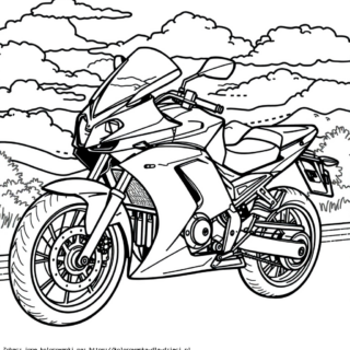 Kolorowanka Motocykl Ścigacz