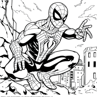 Kolorowanka: gry spider man kolorowanki