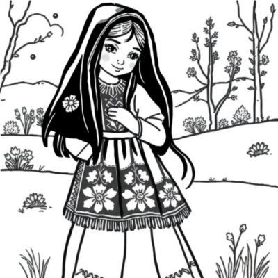 Kolorowanka: haft kaszubski kolorowanki dla dzieci