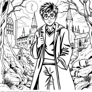 Kolorowanka: harry potter kolorowanki dla dzieci