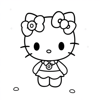 Hello Kitty Kuromi Kolorowanka do Druku