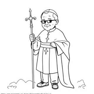 Kolorowanka Papież Jan Paweł II