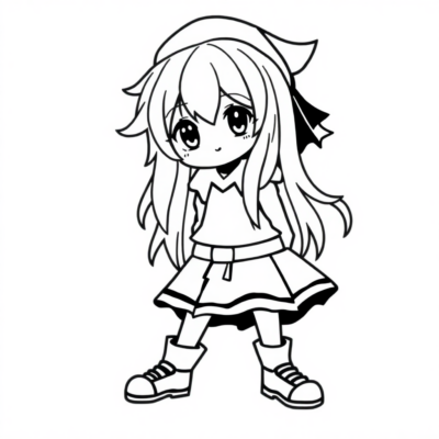 Kolorowanka Anime do druku