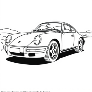 Kolorowanka Klasyczne Porsche