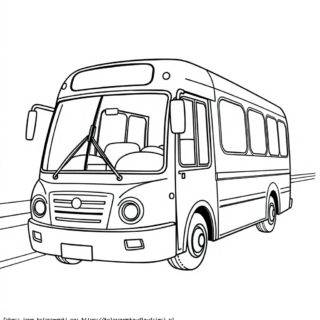 Kolorowanka Autobus na drodze