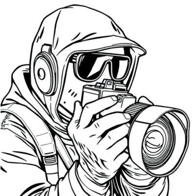 Kolorowanka Cameraman