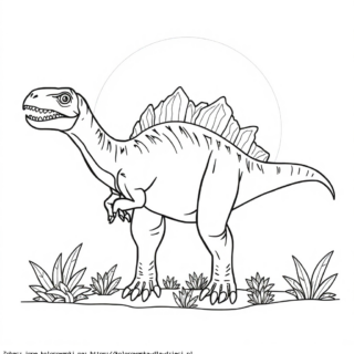 Kolorowanka Dinozaur profil