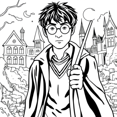 Kolorowanka do druku Harry Potter