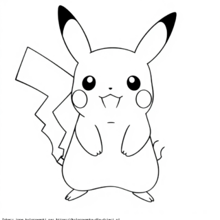 Kolorowanka Pikachu stojący