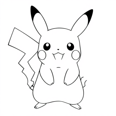 Kolorowanka do druku Pikachu