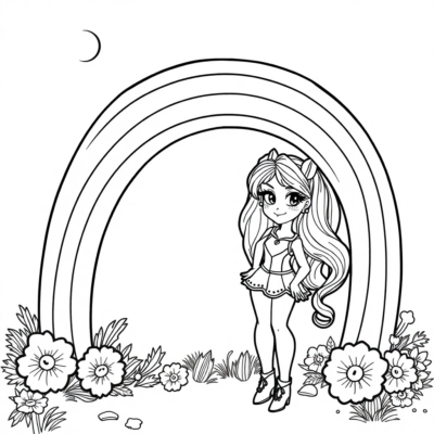 Kolorowanka do druku Rainbow HIGH