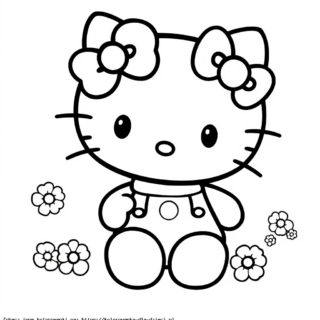 Kolorowanka Hello Kitty z kokardkami