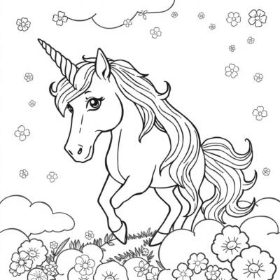 Kolorowanka Jednorożca do Druku