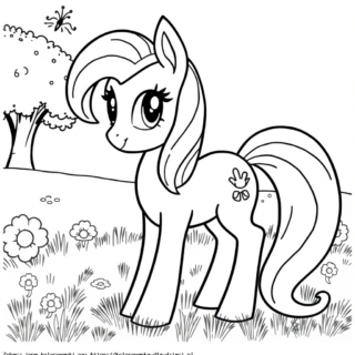 Kolorowanka Kucyk Pony na Rysunku