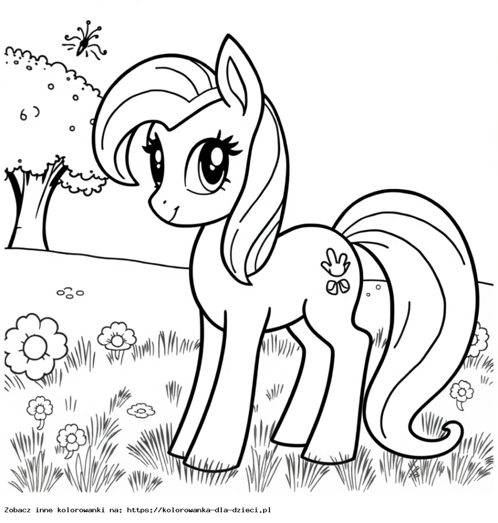 Kolorowanka Kucyk Pony na Rysunku
