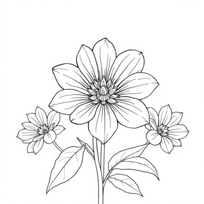 Kolorowanka: kolorowanka kwiatów