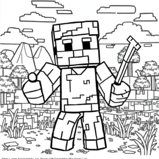 Kolorowanka: kolorowanka minecraft do druku