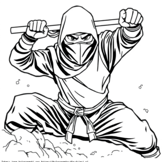 Kolorowanka Wojownik Ninja