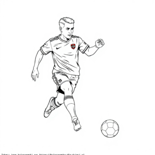 Kolorowanka Piłkarz do Pokolorowania